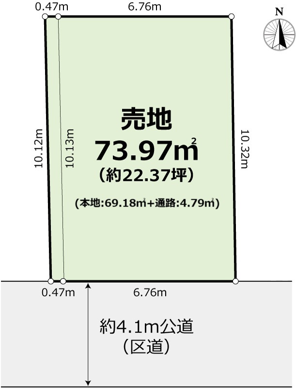 千早１丁目売地の土地図