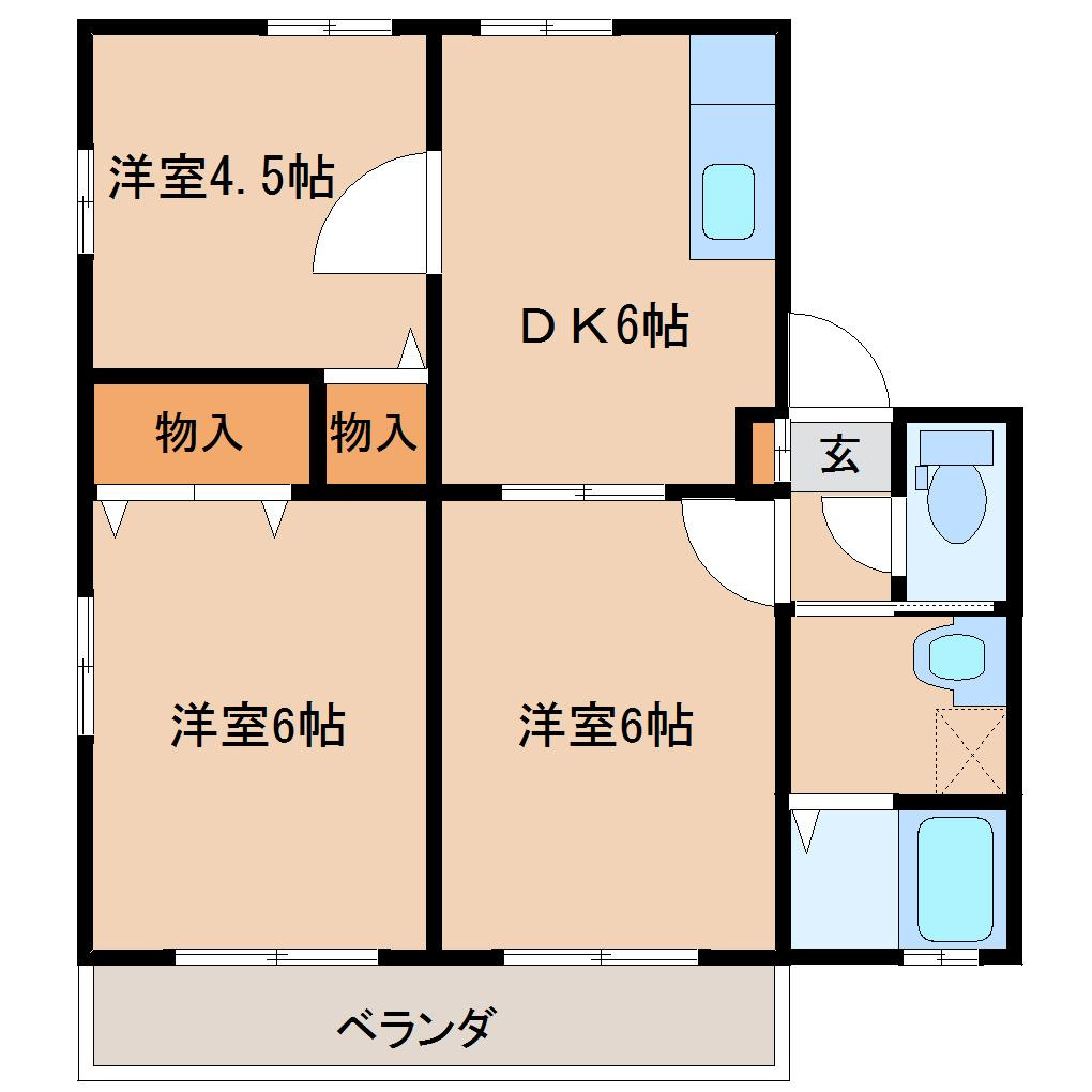 福真ハイムＤの間取り