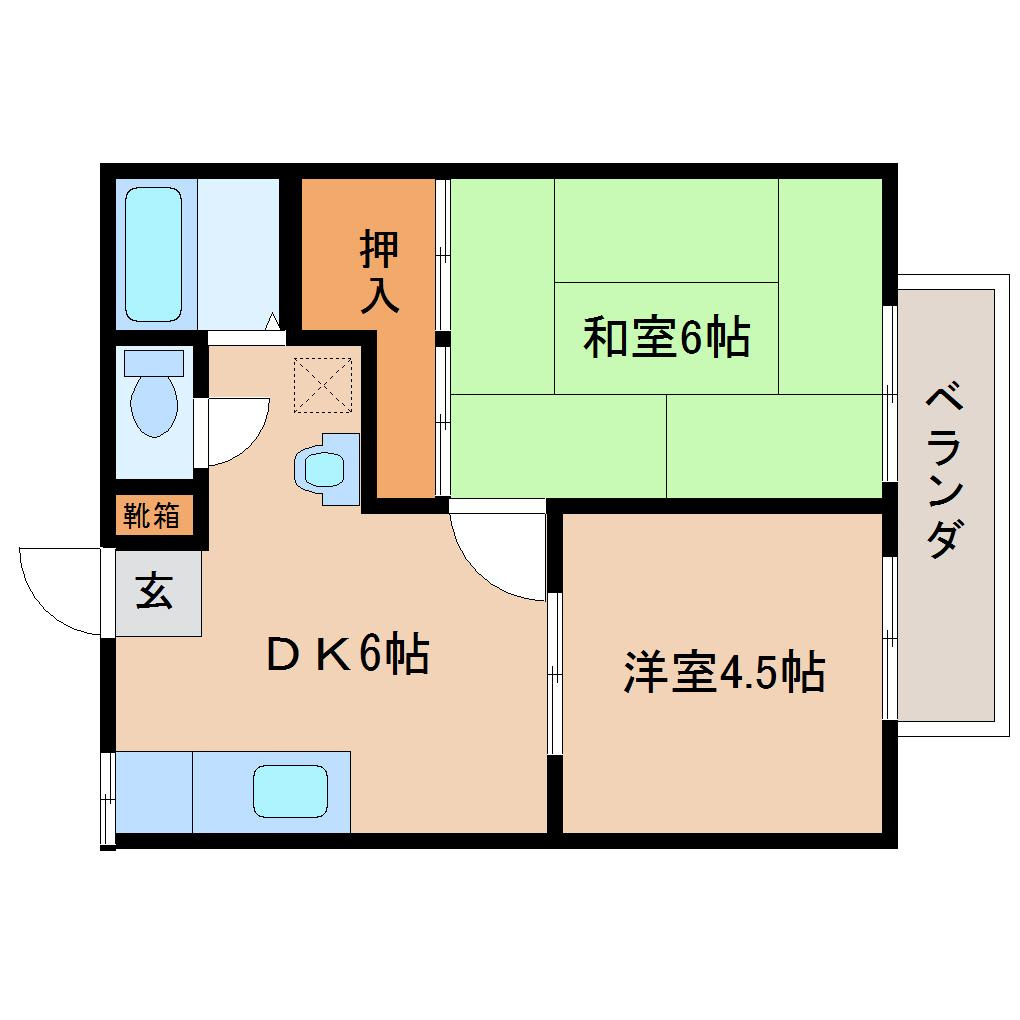 パナハイツ夏保の間取り