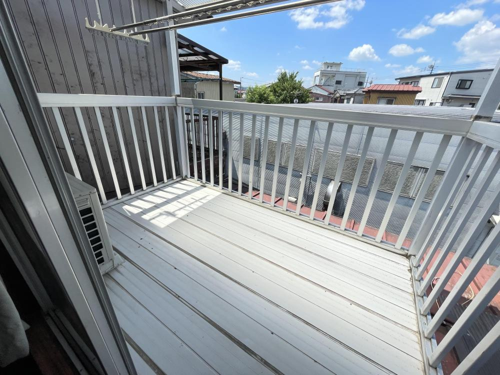 浜松住宅のバルコニー