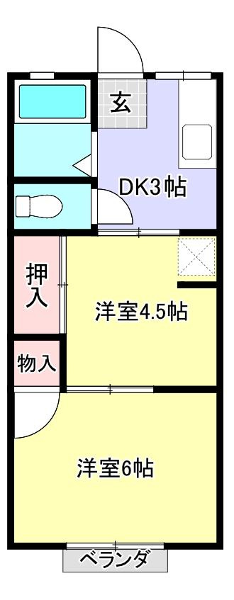 パナハイツ雨沼の間取り