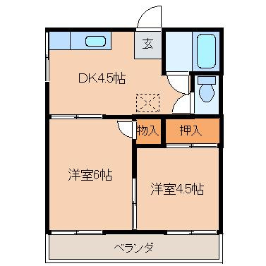 パールコーポの間取り