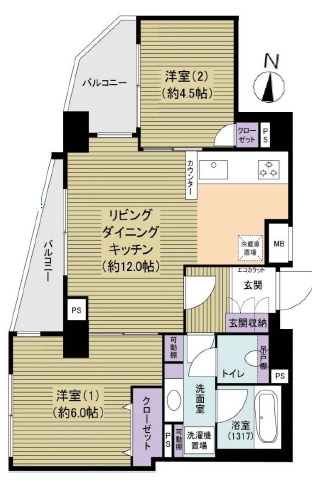 ヴェルビュ東陽の間取り