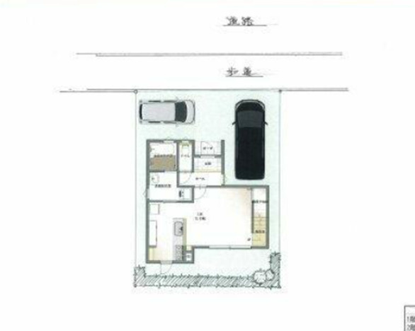 【土地図＋建物プラン例】 | 高知市中須賀町