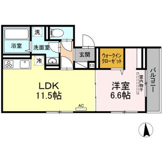【間取り】 | フレッチェ・ボスコ Ⅶ（7） | 1LDK