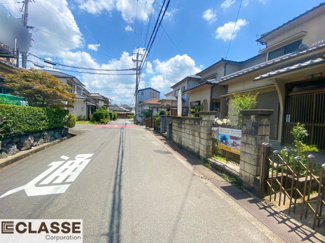 【前面道路含む現地写真】 | 城陽市富野南清水　売土地　建築条件無し