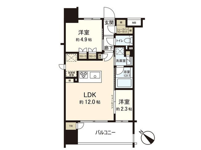 【間取り】 | パークリュクス博多駅前　★プライスホームなら仲介手数料が無料です★