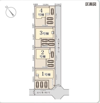 笠間市旭町　第12の区画図|区画図です。