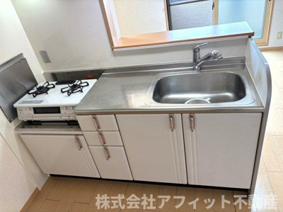 【キッチン】 | マノワール・プルミエ | 二口ガスコンロ付き