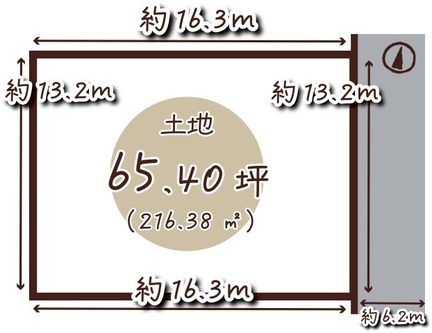 長岡京市泉が丘の売地の土地図
