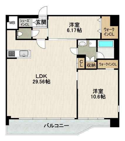 プレジオ宝塚ASIANの間取り
