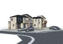 福岡市南区新築戸建ての外観パース