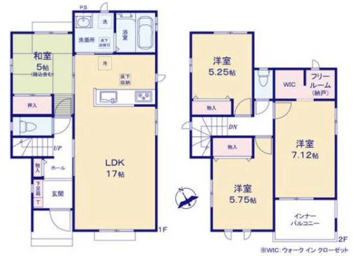 ハートフルタウン沖縄市南桃原　A号棟の間取り|間取り