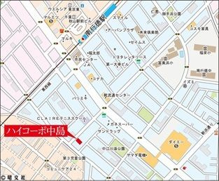 ハイコーポ中島 の地図