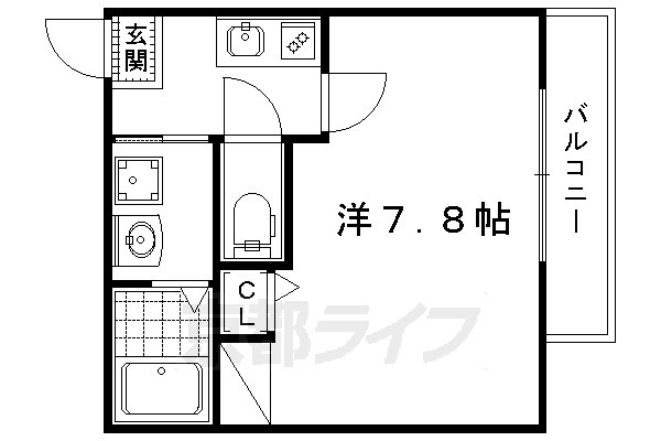 フラッティ京都西陣の間取り