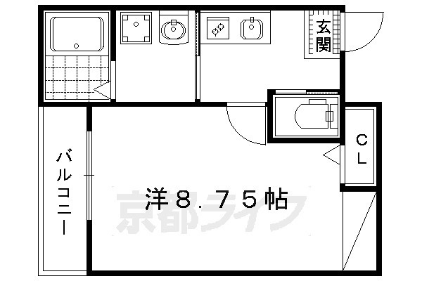フラッティ京都西陣の間取り