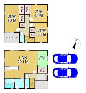 【間取り】 | 川西市錦松台3の30の2　中古一戸建て