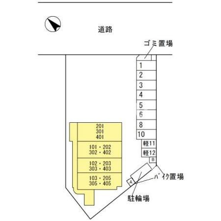 Ｌａ　Ｌｕｃｅ長堀通の区画図