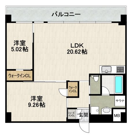 プレジオ宝塚ASIANの間取り