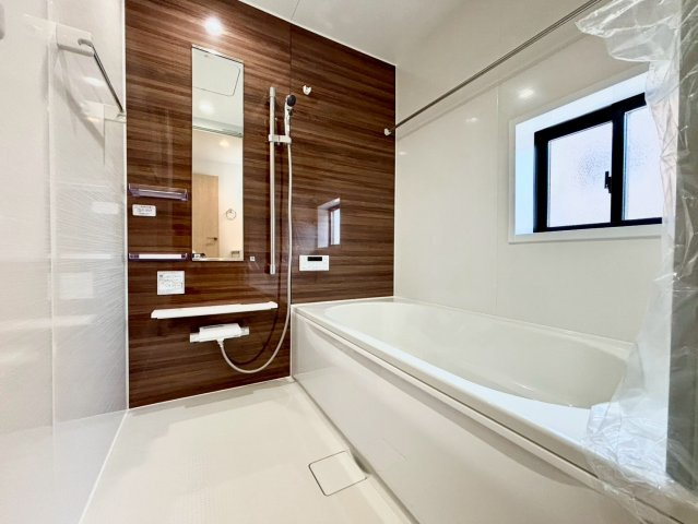 野田市山崎７期　新築戸建　2号棟の浴室|1坪タイプのユニットバスはゆったり出来る広さがあります！