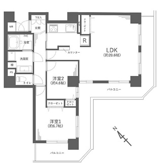 【間取り】 | 東急ドエル・スカイマークタワー川口