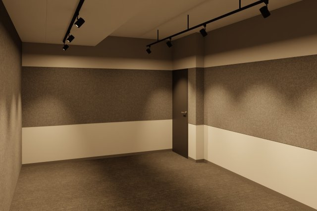 「防音シェアオフィス」BLOCKS MUTE HATSUDAIの洋室|※防音室のイメージパースです