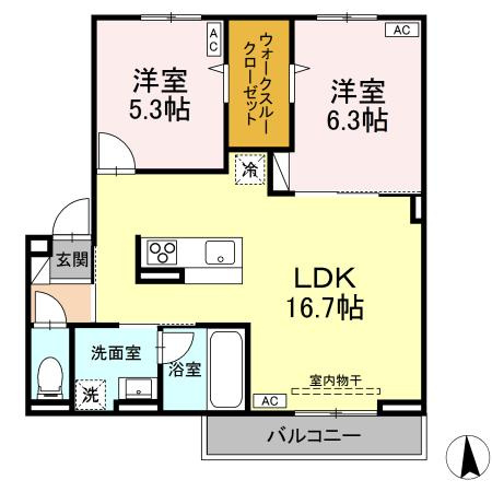 【新築】TORISIA盛岡向中野の間取り