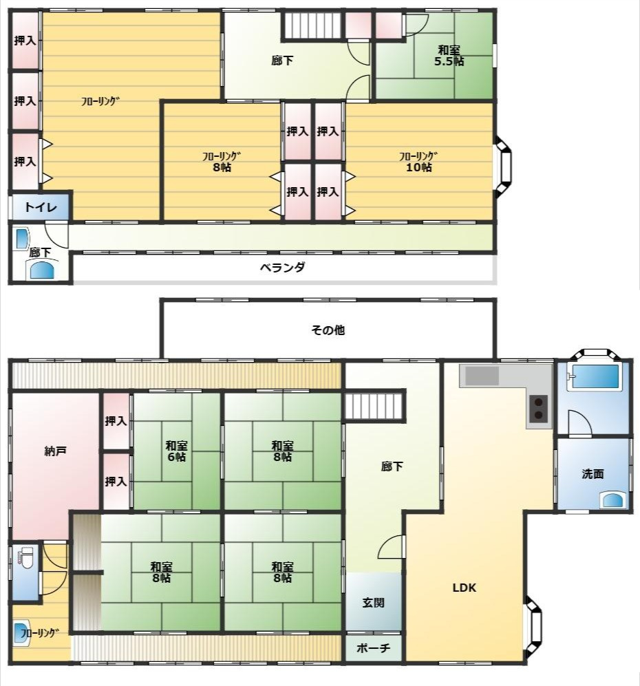 本庄市児玉町中古日本家屋　農地も別途ご案内できます。の間取り