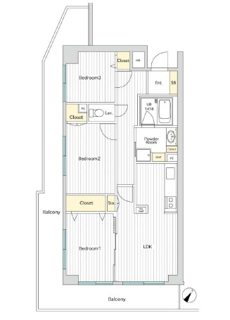 【間取り】 | レクセル南大塚 | ３LDK