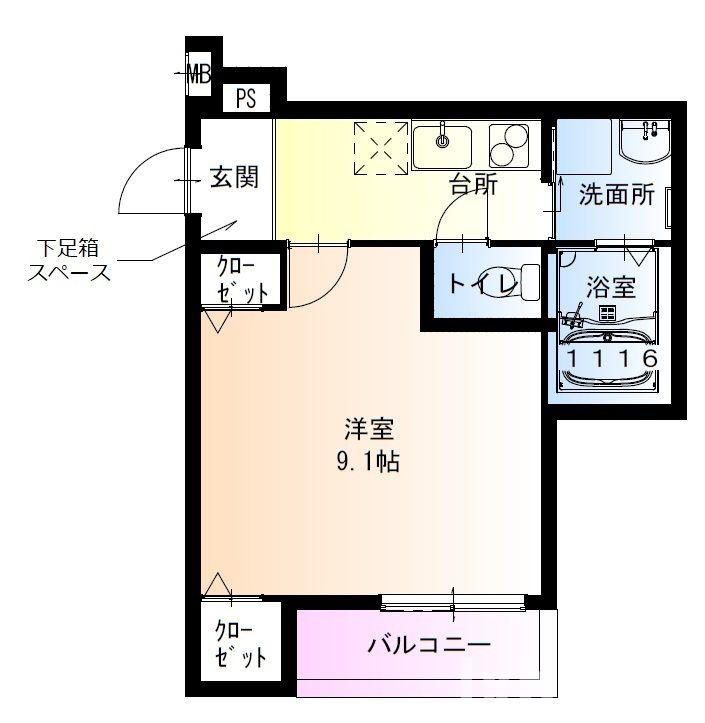 フジパレス千里丘東の間取り