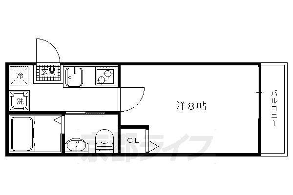 フラッティ下立売の間取り