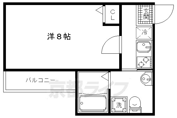フラッティ下立売の間取り
