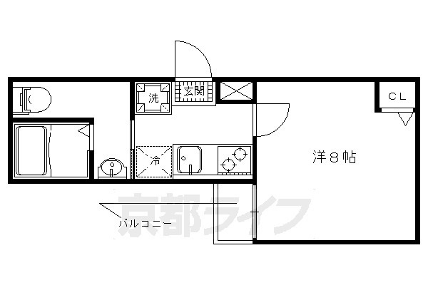 フラッティ下立売の間取り