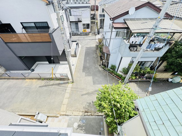松戸市上本郷新築戸建の展望|3Fバルコニーより道路側眺望