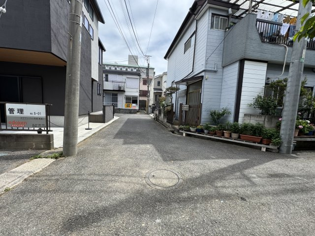 松戸市上本郷新築戸建の前面道路含む現地写真|北東側前面道路