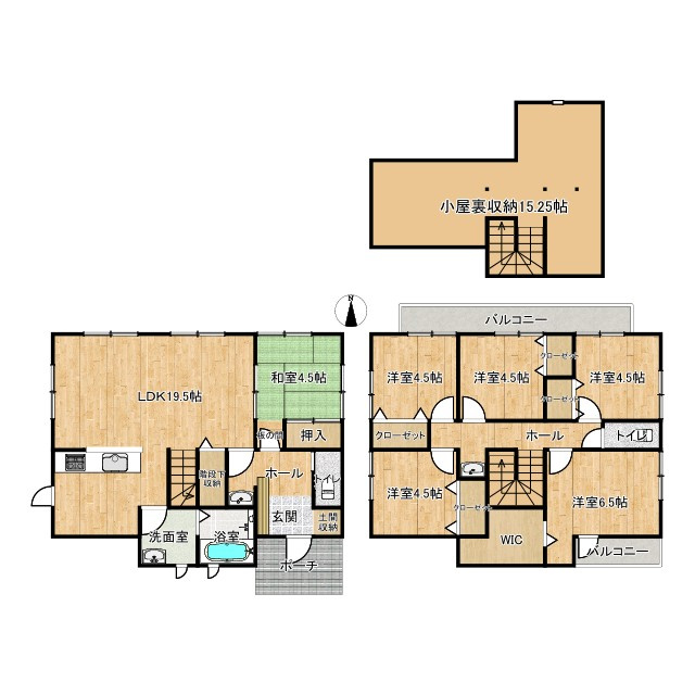 中古戸建・中古住宅　いわき市常磐湯本町　中古戸建　小屋裏収納つき6SSLDK！の間取り|間取り図と現況と間取り図が相違する場合には現況いたします。