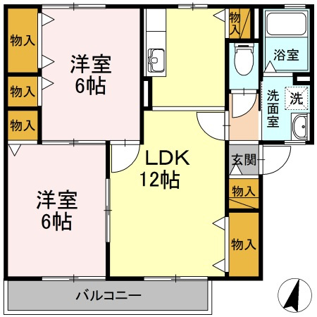 メープル上野の間取り