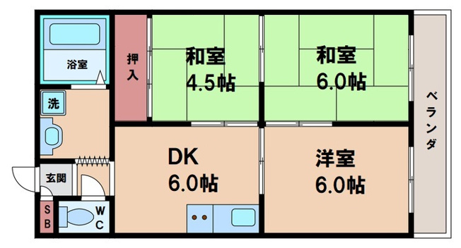 【間取り】 | カワデンハイツⅢ