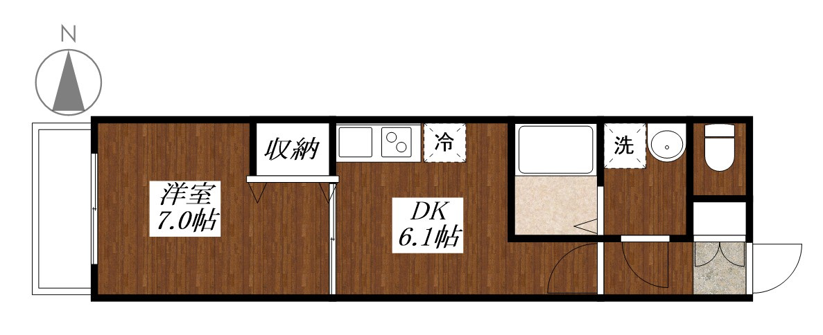 MELDIA福生Ⅲの間取り