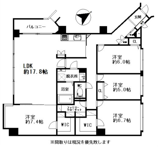 ガーデンヒルズラ・モード白石ステーションの間取り