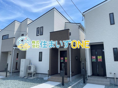 【外観】 | 【新築分譲住宅】河北町　谷地字田中　全4棟 | 2号棟
【Facade】
流行に左右されず、将来にわたって価値が継続する「上質」な佇まい。おしゃれな雰囲気や自然の潤い、親しみやすさといった個性を、街に新たな価値をもたらし続けます。
