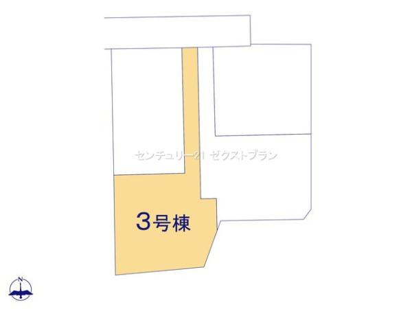 高崎市下小鳥町2期4棟 3号棟の区画図|区画図