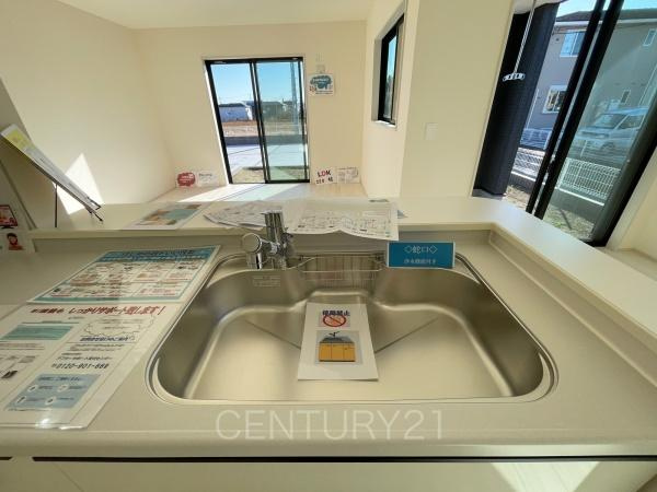 前橋茂木町第3 5号棟のキッチン|ビルトイン浄水器付きです。