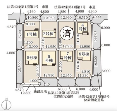 【区画図】 | 前橋茂木町第3 1号棟 | 全体区画図