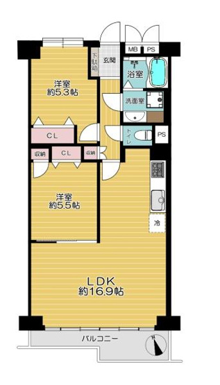 【間取り】 | 高殿コーポ