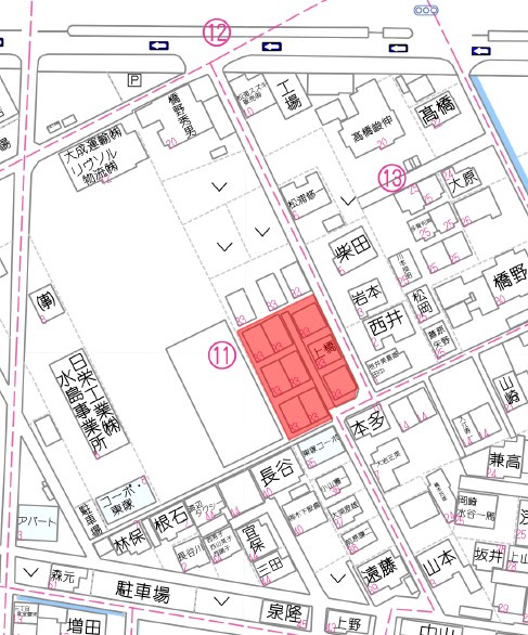東塚売地　約284坪の地図