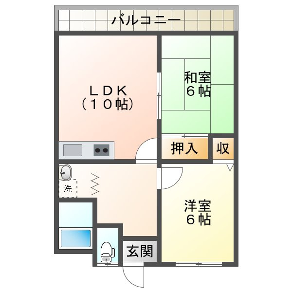 メイゾーン霞ヶ丘の間取り