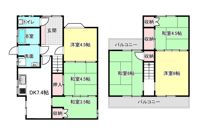 中古住宅　岩崎の間取り