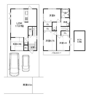 【間取り】 | 鶴見区下末吉５丁目戸建　借地権付戸建