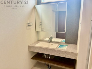 化粧品や洗顔料、歯ブラシなどの必需品をまとめて置ける収納スペースがあり、使用するたびに取り出す手間が省けます。また、水回りのため、濡れても大丈夫な素材が使用されており、お手入れが簡単です。